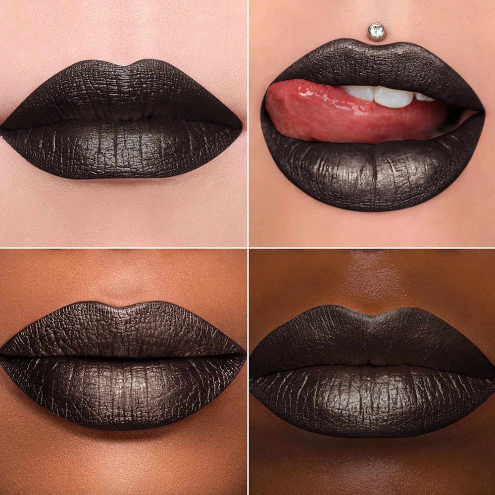 Matte Black Lipstick, Gloss & Liner Trio Set