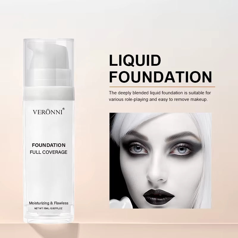 Full Coverage Matte White Liquid Foundation